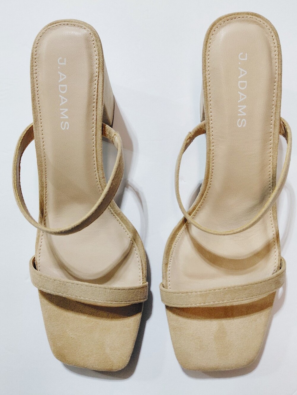 J. ADAMS Women's Stormi Nude Strappy Block Heel Sandals Size 9